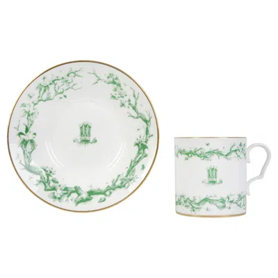 Pre-owned Thomas Goode Porcelain Coffee Cup And Saucer, , Uk, London, 1920s - 1930s In Gray