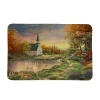 Thomas Kinkade Chapel Of Reflection Memory Foam Bath Rug In Green