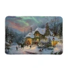 Thomas Kinkade Santa's Christmas Memory Foam Bath Rug In White