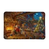 Thomas Kinkade Santa's Workshop Memory Foam Bath Rug In Multi