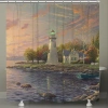 Thomas Kinkade Serenity Cove Shower Curtain In Green