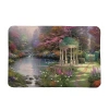 Thomas Kinkade The Garden Of Prayer Memory Foam Bath Rug In Green