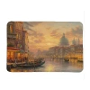 Thomas Kinkade Venetian Cafe Memory Foam Bath Rug In Brown