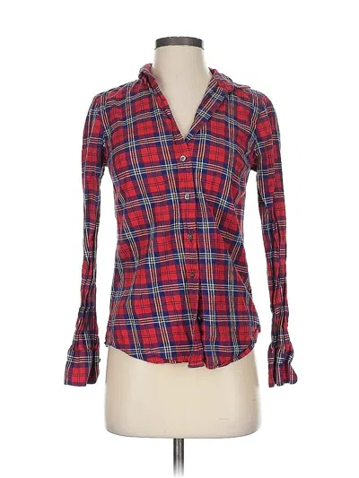 Pre-owned Thomas Mason For J.crew Long Sleeve Blouse In Red