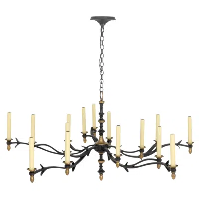 Pre-owned Thomas O'brien Baroque Style Iron Chandelier In Sand