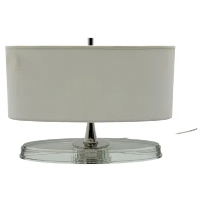 Pre-owned Thomas O'brien Thomas O�brien "casper" Crystal Glass & Nickel Desk Lamp For Visual Comfort In Clear