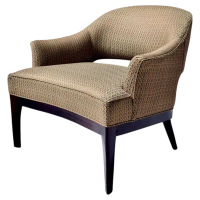 Pre-owned Thomas O'brien Continental Club Chair In The Manner Of Erwin Lambeth In Brown