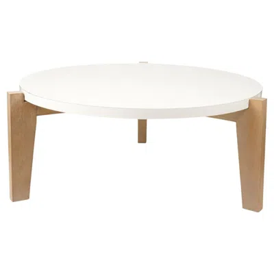 Pre-owned Thomas O'brien "vintage Modern" Teak And White Laminate Coffee Table