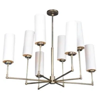 Pre-owned Thomas O'brien Ziyi 8 Light Hand-rubbed Antique Brass Chandelier #2 In Transparent