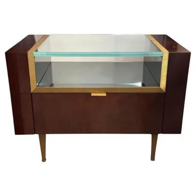 Pre-owned Thomas Pheasant Vitrine Nightstand By  For Baker Furniture In Brown