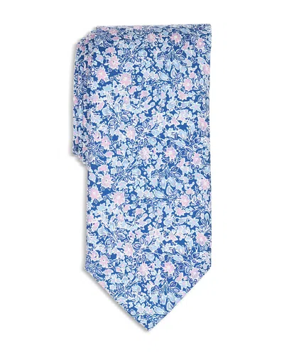 Thomas Pink Classic Floral Tie In Blue