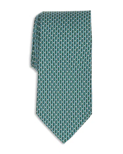 Thomas Pink Classic Geometric Print Tie In Green