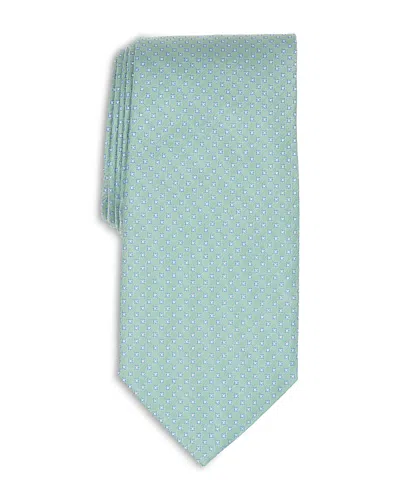Thomas Pink Classic Mini Geometric Woven Tie In Green