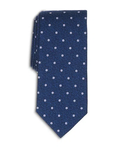 Thomas Pink Classic Woven Dot Tie In Blue