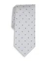 Thomas Pink Classic Woven Dot Tie In Gray