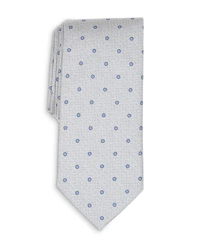 Thomas Pink Classic Woven Dot Tie In Gray