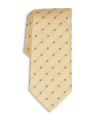 Thomas Pink Classic Woven Dot Tie In Neutral