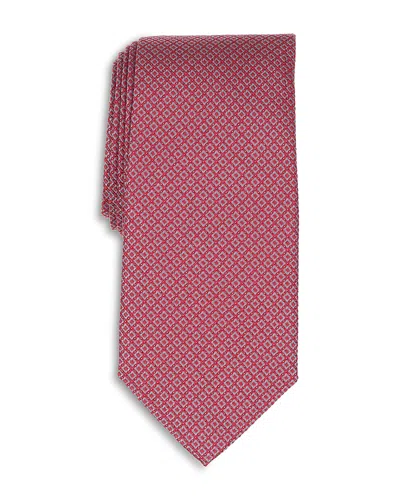 Thomas Pink Classic Woven Geometric Tie In Pink