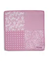 Thomas Pink Pattern Quadrant Pocket Square In Pink