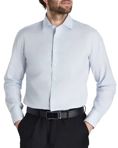 Thomas Pink Stripe Dress Shirt In Blue