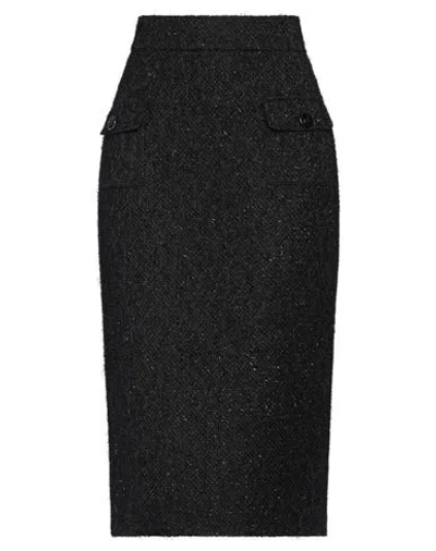Thomas Rath Woman Midi Skirt Black Size 16 Polyacrylic, Polyester, Polyamide, Cotton, Wool