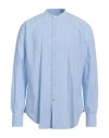 Thomas Reed Man Shirt Blue Size 17 Cotton In Blue