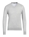 Thomas Reed Man Sweater Light Grey Size Xl Wool, Silk