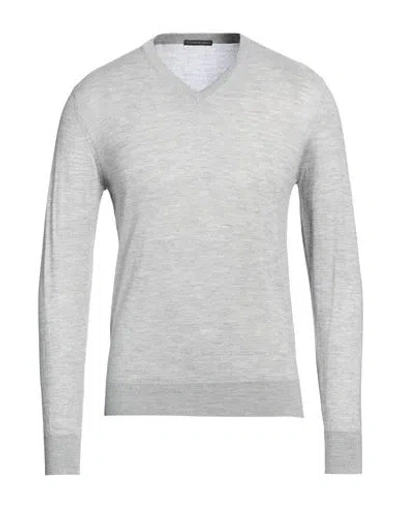 Thomas Reed Man Sweater Light Grey Size Xl Wool, Silk