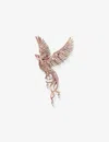 Thomas Sabo Multicoloured Rising Phoenix 18ct Rose Gold-plated Sterling Silver, Zirconia And Pearl Pendant In Multicoloured