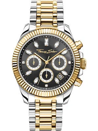 Pre-owned Thomas Sabo Wa0398-291-201 Divine Chronograph Ladies Watch