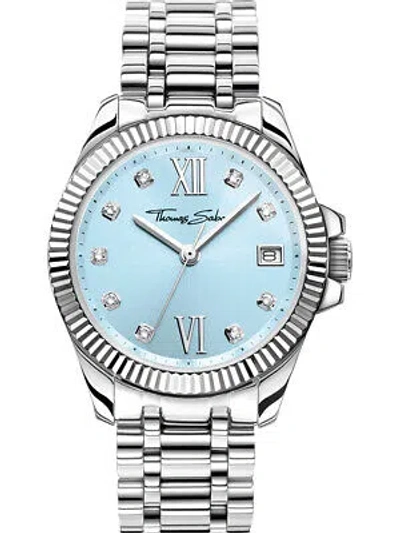 Pre-owned Thomas Sabo Wa0405-201-209 Watch Divine Blue 33mm 10atm