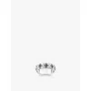 Thomas Sabo Womens 925 Blackened Silver Sterling-silver And Zirconia Band Ring In 925 Blackened Silver