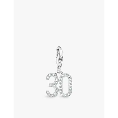 Thomas Sabo Womens 925 Silver & Cz '33' 925 Sterling-silver And Zirconia Pendant Charm