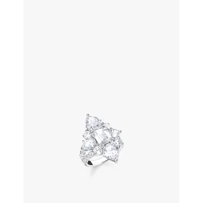 Thomas Sabo Womens  Assorted-cut Cubic Zirconia And 925 Sterling-sterling Cocktail Ring In 925 Silver & Cz