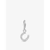 Thomas Sabo Womens  Horseshoe Sterling-silver And Cubic Zirconia Pendant Charm In 925 Silver & Cz