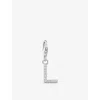 Thomas Sabo Womens  L Letter Sterling-silver And Cubic Zirconia Pendant Charm In 925 Silver & Cz