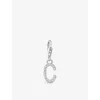 Thomas Sabo Womens  Letter C Sterling-silver And Cubic Zirconia Pendant Charm In 925 Silver & Cz