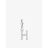 Thomas Sabo Womens  Letter H Sterling-silver And Cubic Zirconia Pendant Charm In 925 Silver & Cz