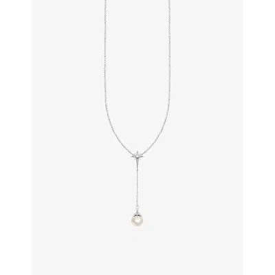 Thomas Sabo Womens  Magic Stars Sterling Silver And Freshwater Pearl Necklace In 925 Silver & Cz