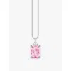 Thomas Sabo Womens  Octagon-cut Stone 925 Sterling-silver And Cubic Zirconia Pendant Necklace In 925 Silver & Cz