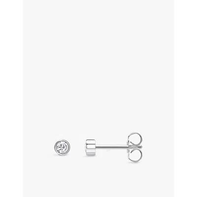 Thomas Sabo Womens  Round Sterling-silver And Zirconia Stud Earring In 925 Silver & Cz