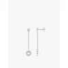 Thomas Sabo Womens  Rounded-pendant 925 Sterling-silver And Cubic Zirconia Drop Earrings In 925 Silver & Cz