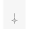 Thomas Sabo Womens  Royalty Star Sterling-silver And Cubic Zirconia Pendant Charm In 925 Silver & Cz