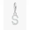 Thomas Sabo Womens  S 925 Sterling-silver And Zirconia Pendant Charm In 925 Silver & Cz