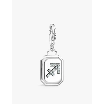 Thomas Sabo Womens  Sagittarius Sterling-silver And Cubic Zirconia Charm In 925 Silver & Cz