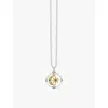 Thomas Sabo Womens 925 Silver & Cz Star And Moon 18ct Yellow Gold-plated Sterling Silver, Zirconia And Glass Pen In 925 Silver & Cz