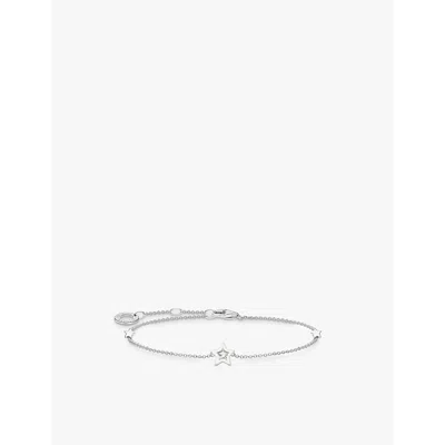 Thomas Sabo Womens  Star-embellished 925 Sterling-silver And Cubic Zirconia Charm Bracelet In 925 Silver & Cz