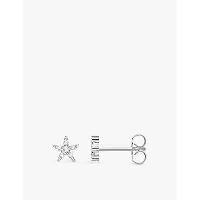 Thomas Sabo Womens  Star Sterling-silver And Zirconia Stud Earring In 925 Silver & Cz