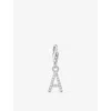 Thomas Sabo Womens  Z Letter Sterling-silver And Cubic Zirconia Pendant Charm In 925 Silver & Cz