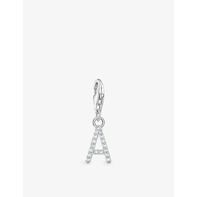 Thomas Sabo Womens  Z Letter Sterling-silver And Cubic Zirconia Pendant Charm In 925 Silver & Cz
